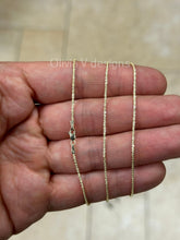 1.5mm Solid Margarita Sparkle Twisted Rock Chain REAL 14 Yellow Gold 18'' 20'', Sparkle Glitter Margarita Twisted Rock